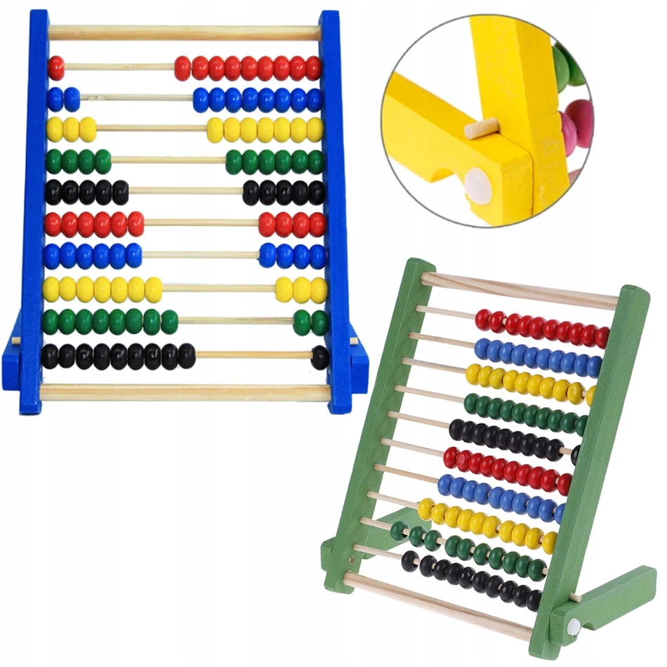 LICZYDŁO DREWNIANE SZKOLNE 10-RZĘDOWE KOLOROWE