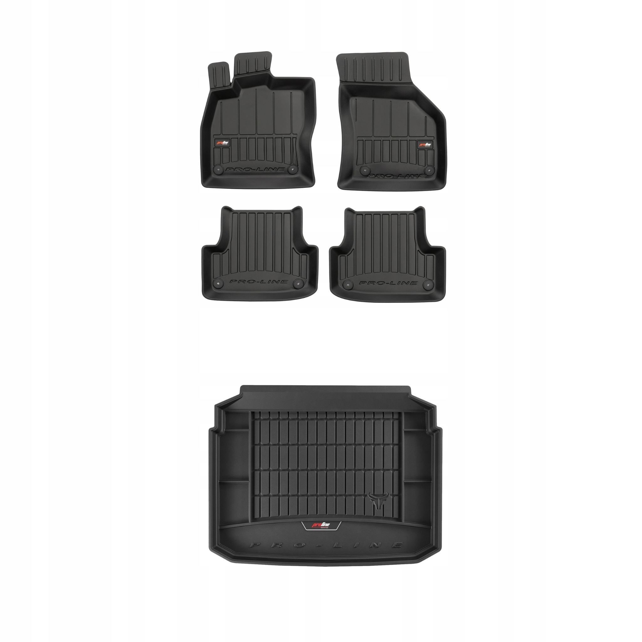 Frogum 3D Sada gumových kobercov a rohoží s logom pre Audi A3 Sportback 8V