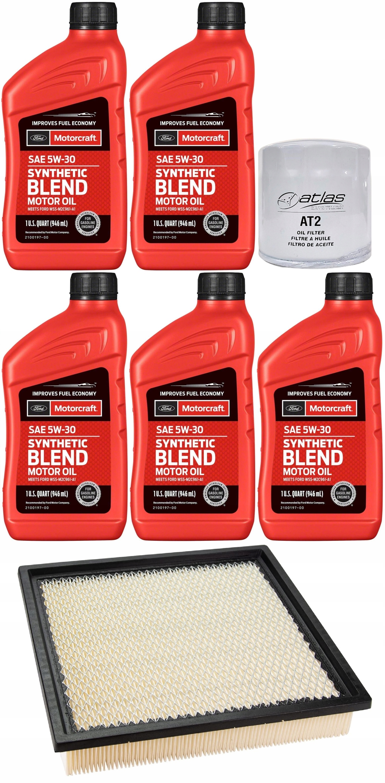 MOTORCRAFT 5W30 5L + FILTRY MUSTANG 4,0 2005-2010