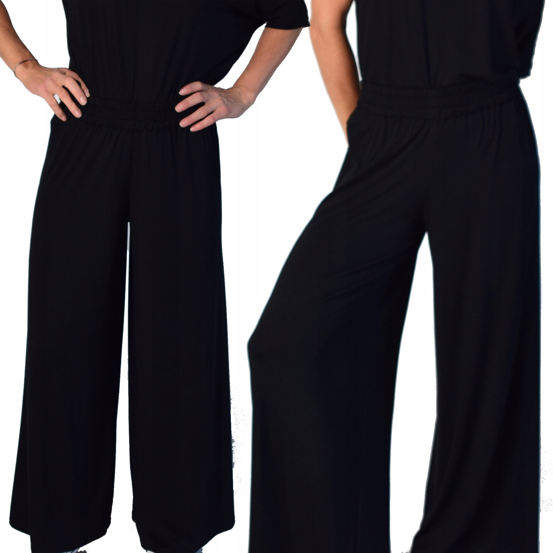 spodnie wiskoza szerokie luźne kuloty casual szyte w Polsce 1480 XXL/3XL