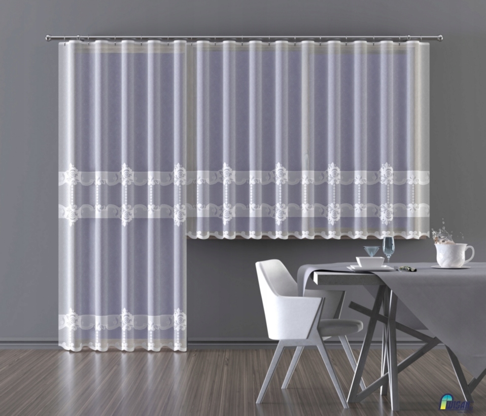 Mg Záclona 648/220 Bílá 500x160 cm Hotová S Páskou M