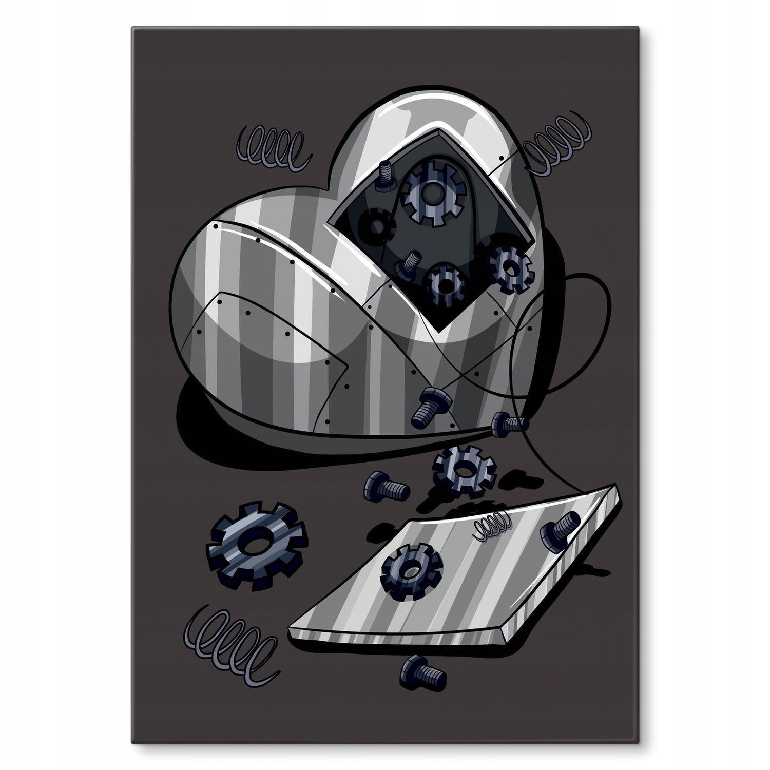 Kovový plakát Broken heart Dárek 42 x 59 cm