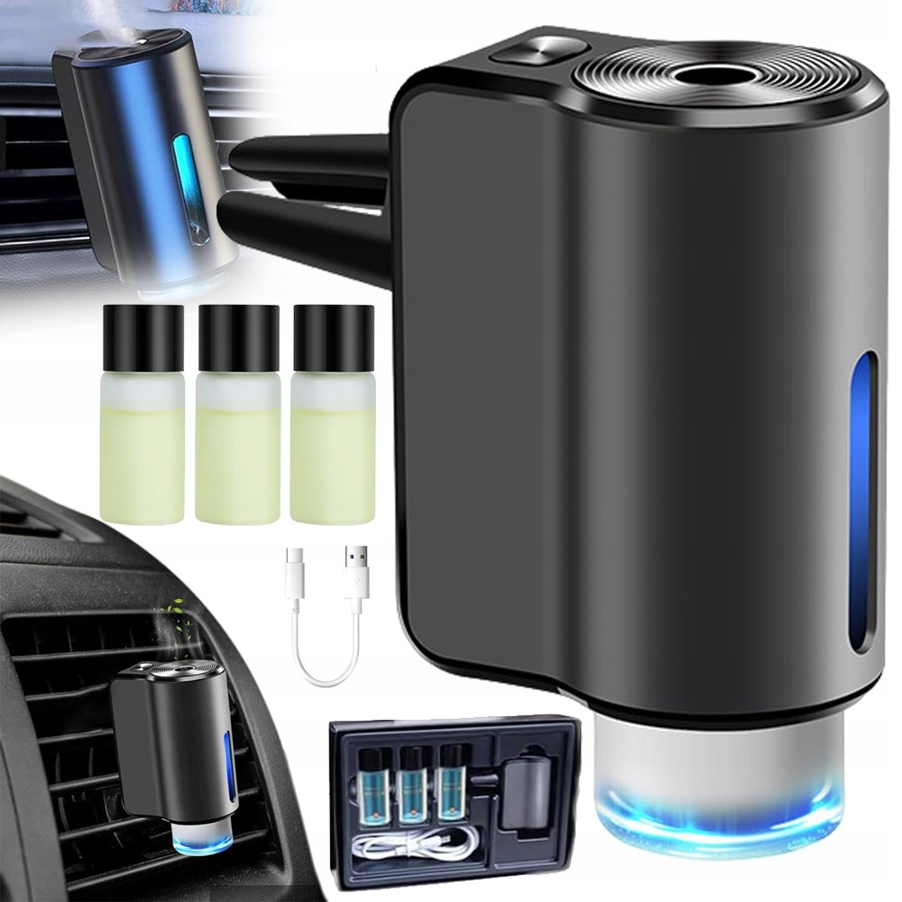 Bezprzewodowy Dyfuzor Do Samochodu Aromatyzer Trzy Tryby Regulowane +usb