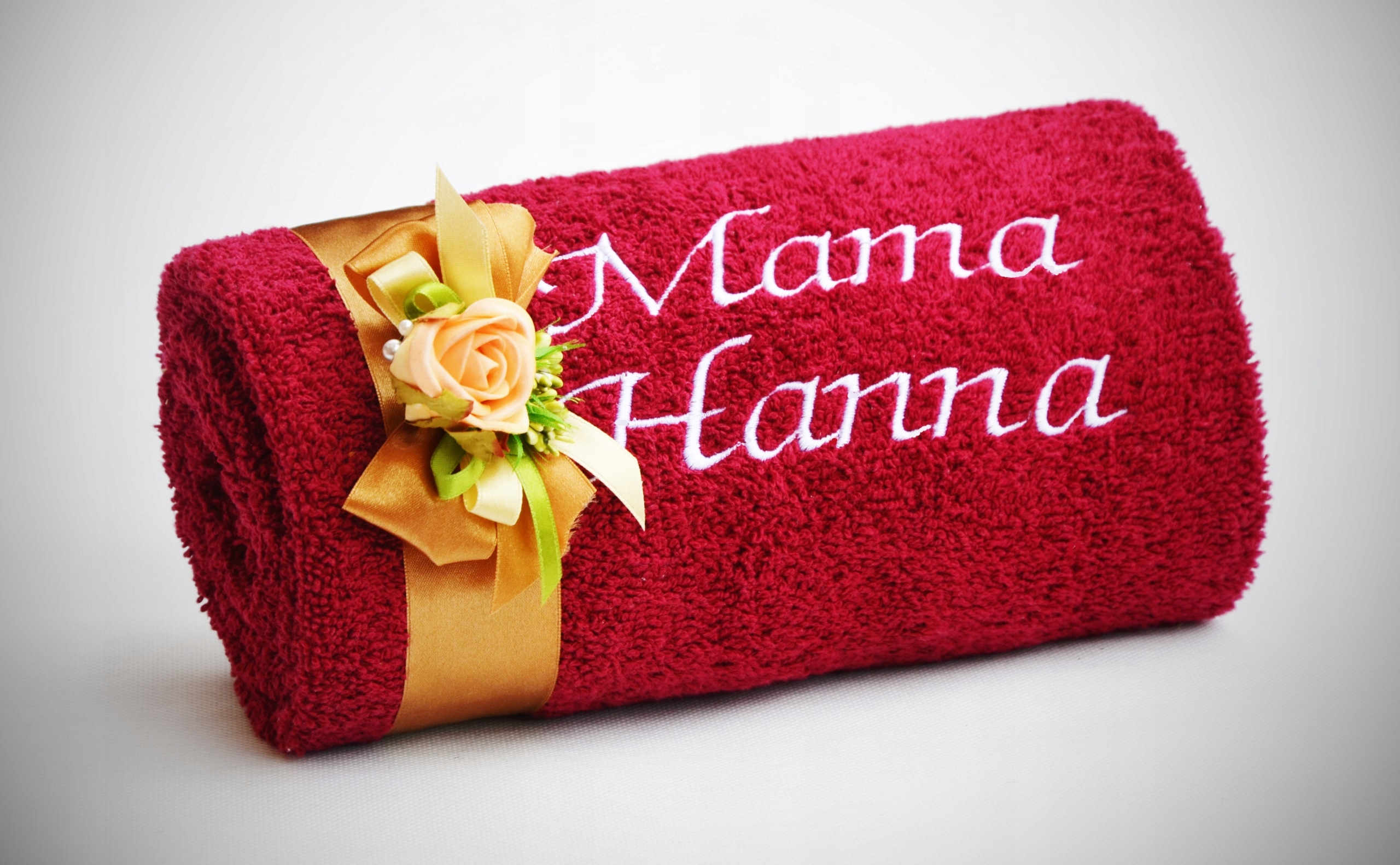 SUPER DUŻY Ręcznik z Haftem PREZENT na Dzień Mamy Informacje dodatkowe Wykonanie haftu w cenie