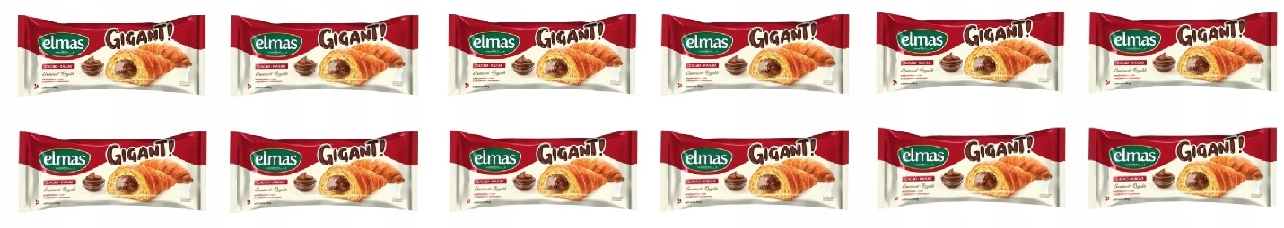 Levně 12 x 160 g Elmas Gigant Rogal s kakaovou náplní Karton