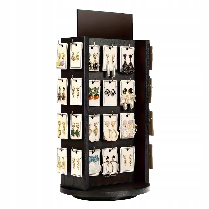 Otočný stojan na Náušnice Černý 40 háčků