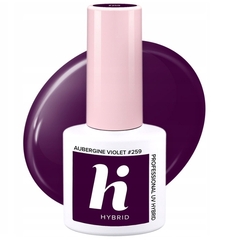 HI HYBRID Lakier hybrydowy 259 Aubergine Violet5ml