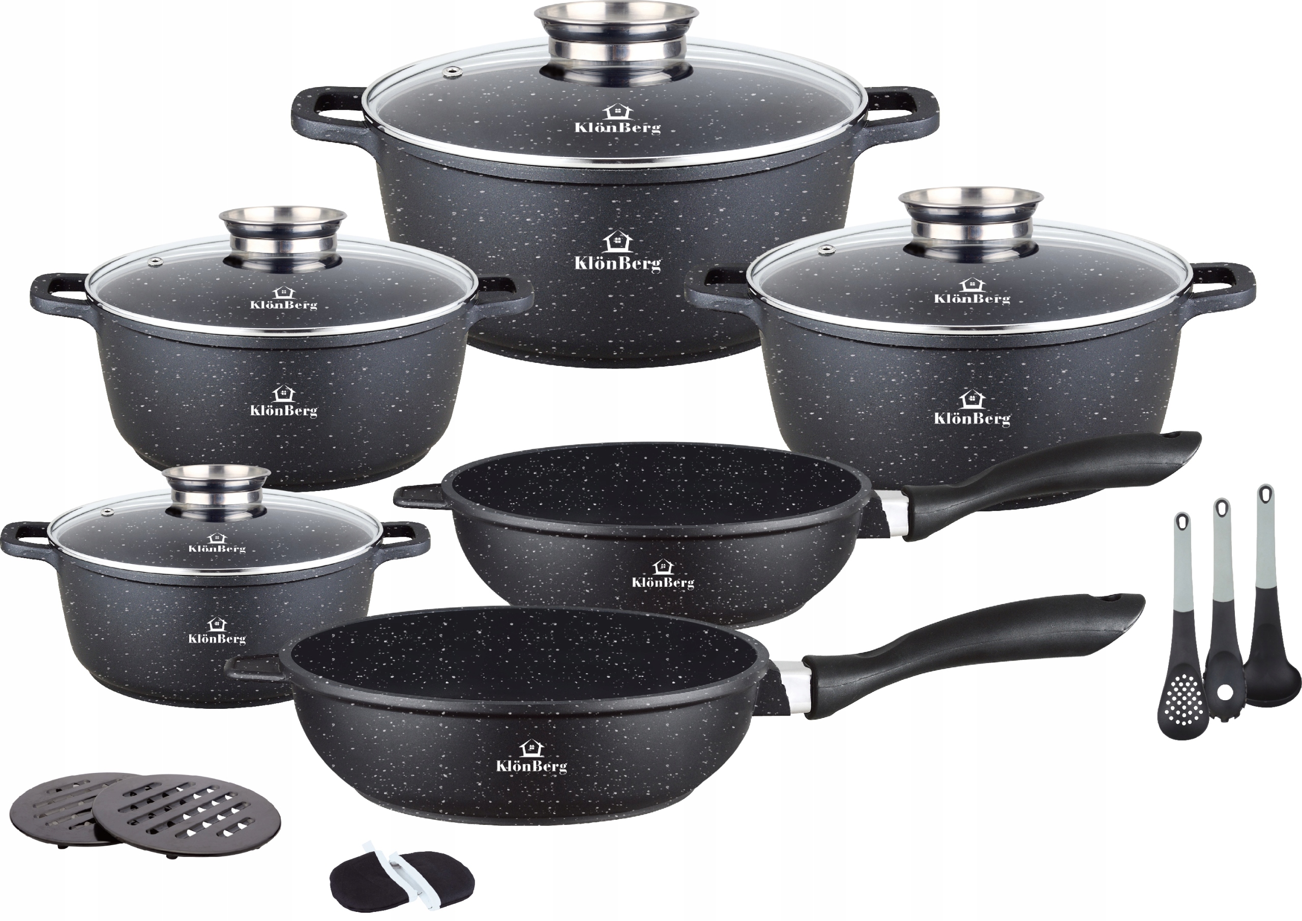 Zestaw garnków KLONBERG New Edition ceramiczne 17 el. EAN (GTIN) 5906293850153