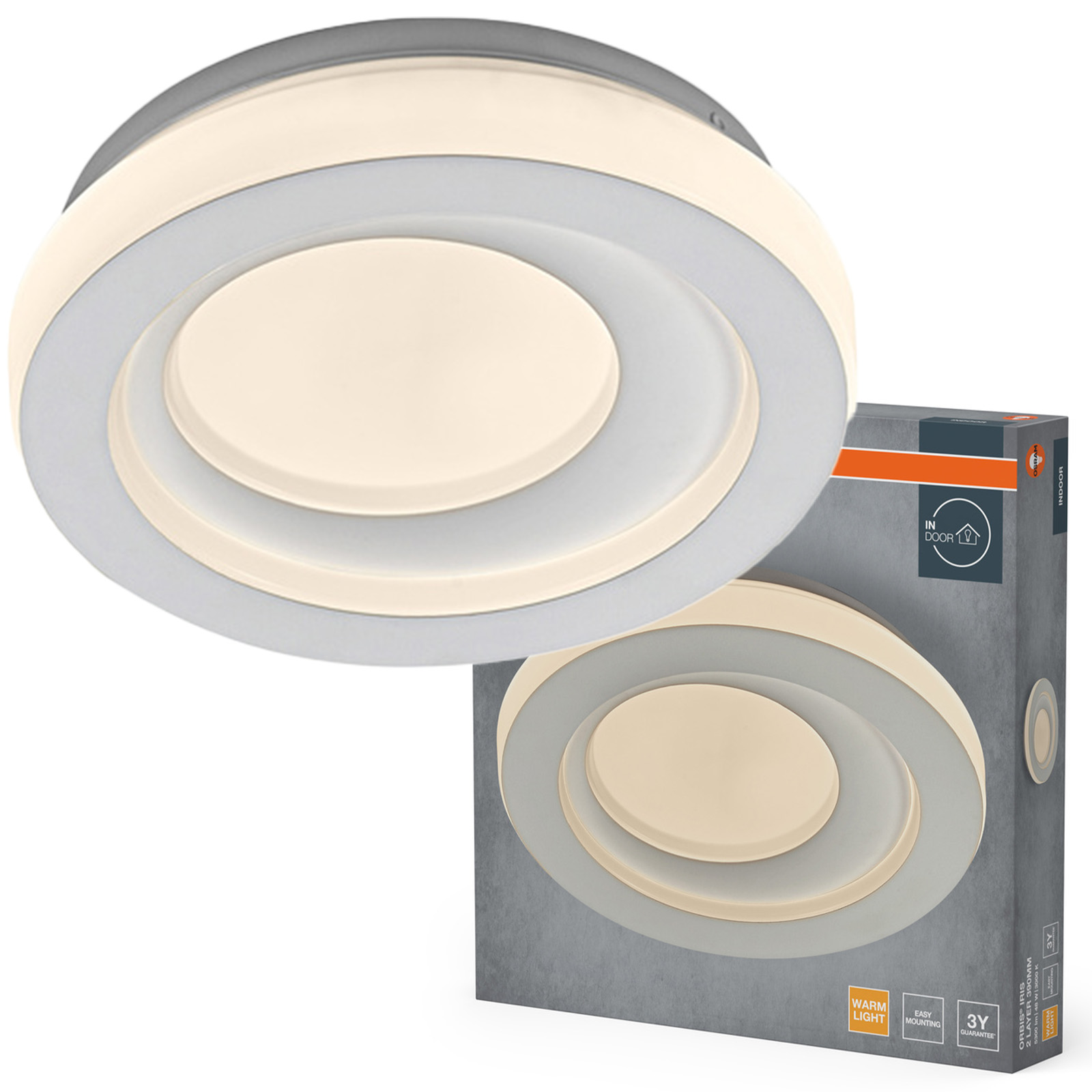 Stropní Svítidlo Led nástěnné svítidlo 48W 2000lm 3000K Teplá bílá Orbis Osram