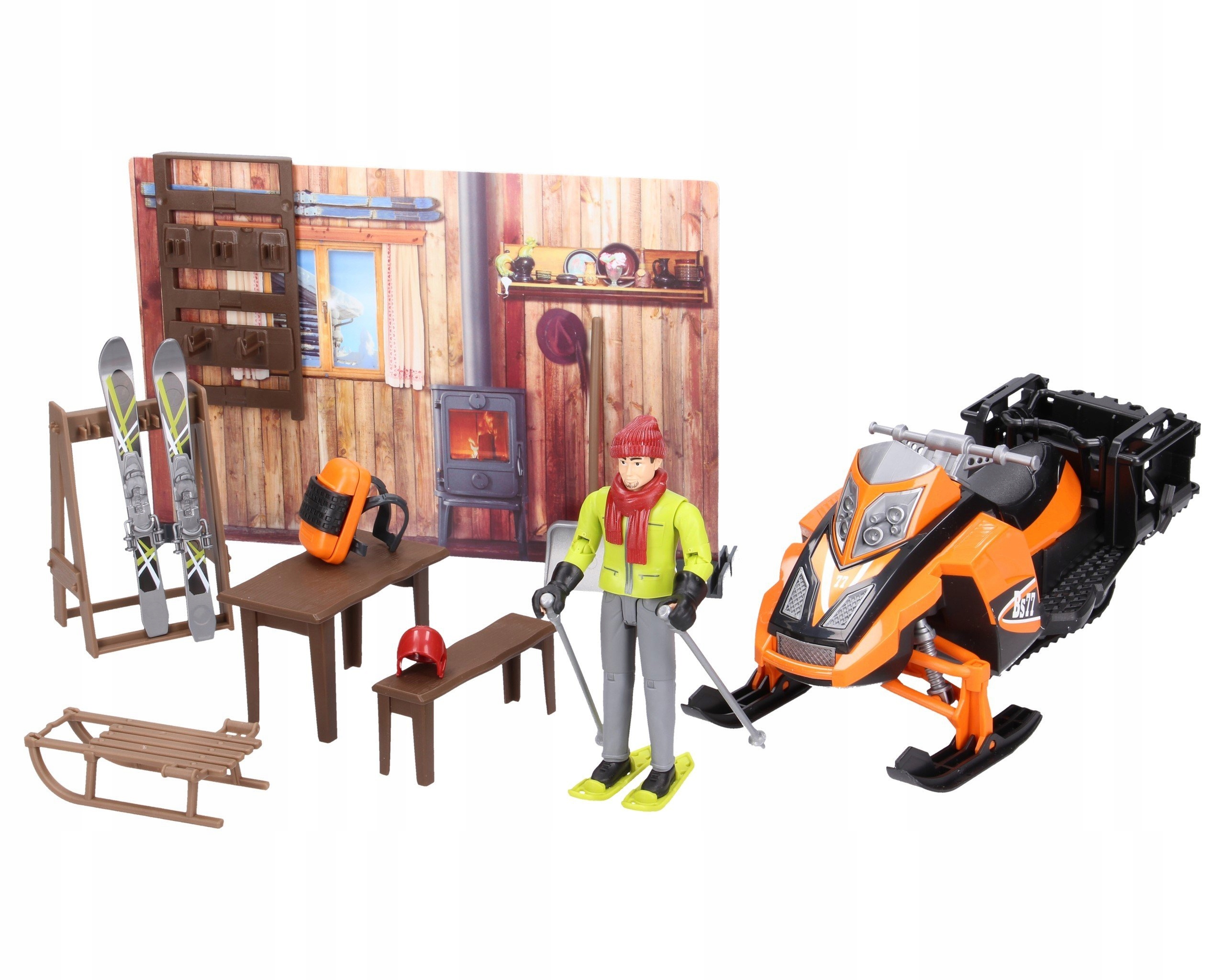 

Bruder 63102 Zimowy domek z figurką i skuterem