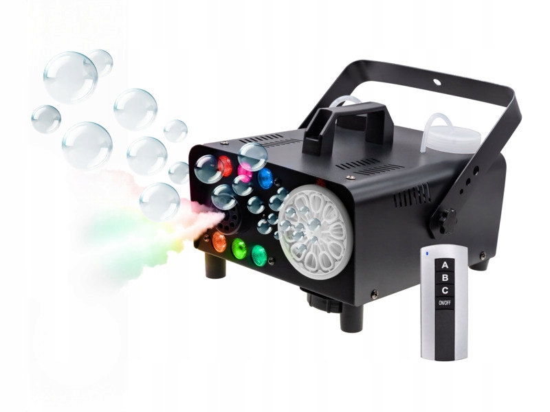 Wytwornica Dymu I Baniek Musicmate Z Efektem Led 3W1 -DB500 Partycombo