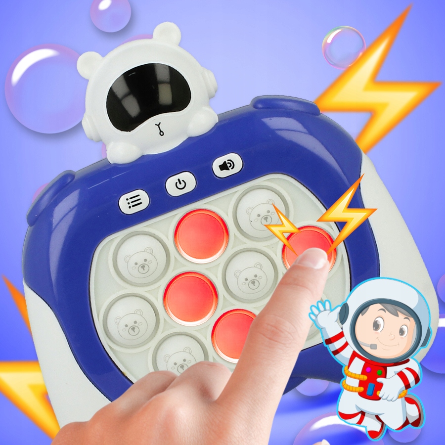 GRA ZRĘCZNOŚCIOWA POP IT POPIT ELEKTRYCZNA ANTYSTRESOWA LED DŹWIĘKI KOSMOS Kod producenta Z916N