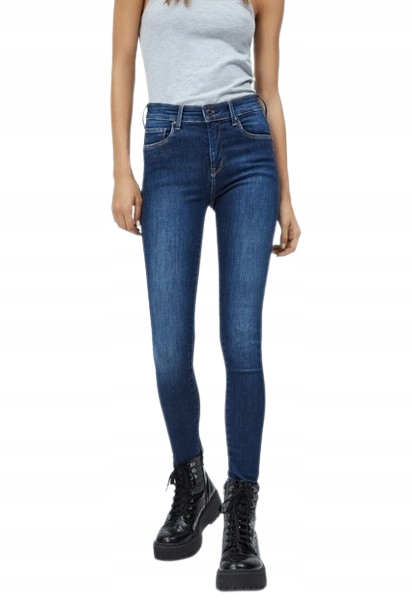 Pepe Jeans Džínové Kalhoty Modré Úzké Nohavice Na Zip Xs 1Z7