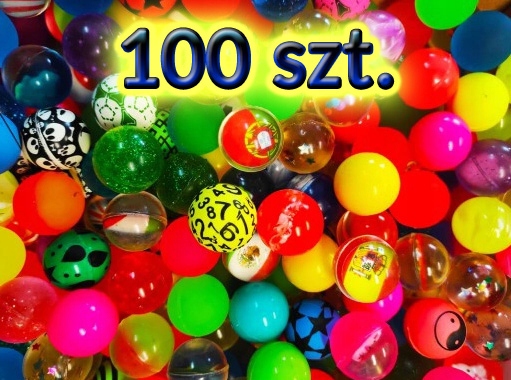 Piłka kauczukowa skoczek kulka piłki kauczuk 27mm 100 szt. gumowa piłeczka