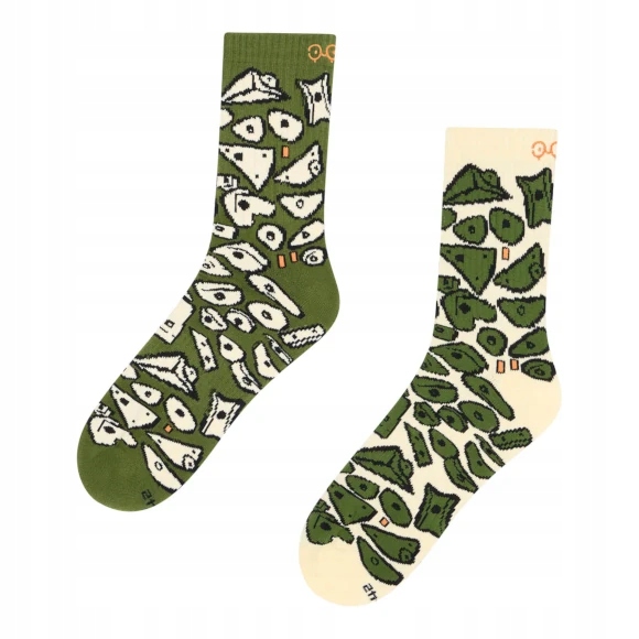 Skarpety z motywem wspinaczkowym Yy Vertical Rock Socks Spray Wall Green