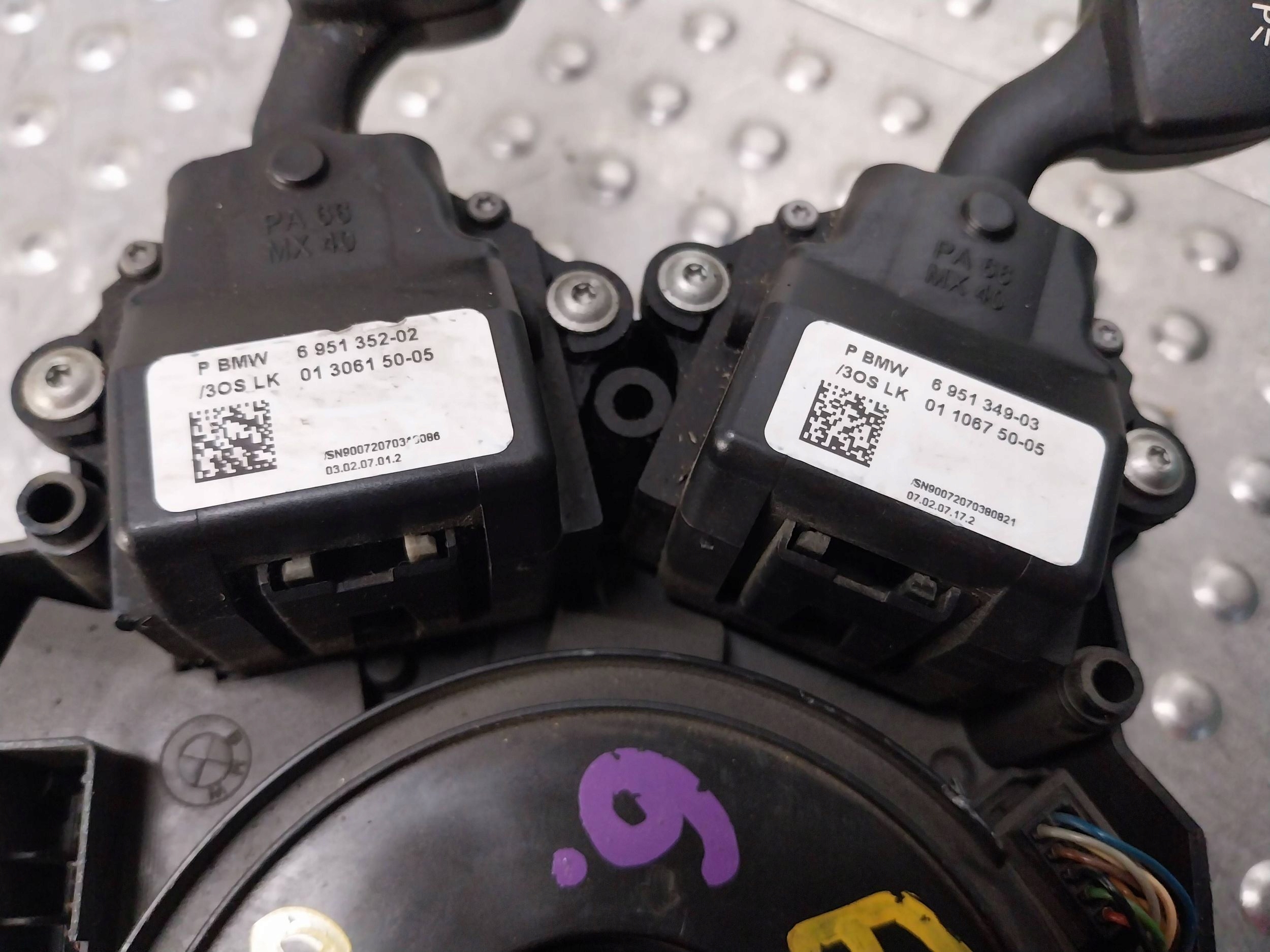 DEVIO LUCI TERGICRISTALLO TERGI DEVIO LUCI DEVIO ANELLO airbag VOLANTE sensore 6968198 BMW E60 E61 E63 LIFT