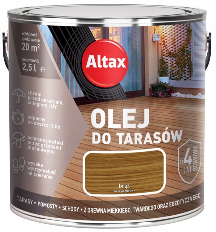 Altax Olej Na Terasy, Terasy, Schody, Mosty, Bronz, 2.5 L