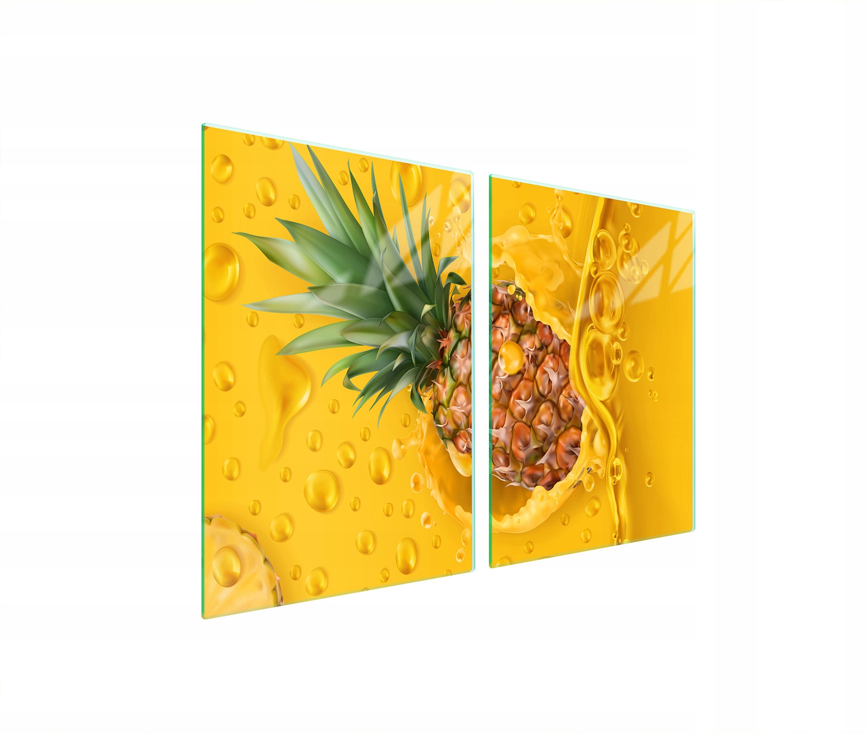 Skleněná Ochranná Deska Do Kuchyně 2x45x52 Ananas Tvrzené Sklo