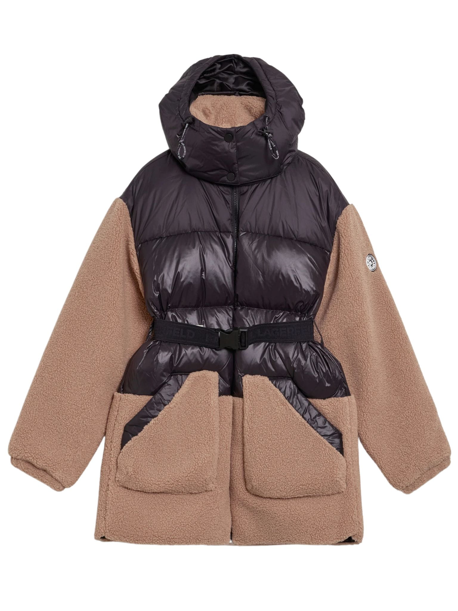 Dámská bunda Karl Lagerfeld 246W1500 béžová černá Xs