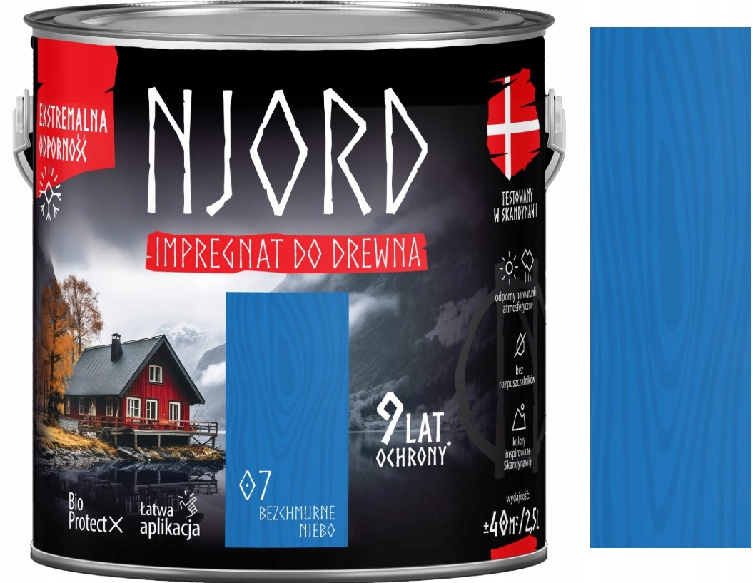 Njord Impregnat Do Drewna Do 9 Lat Ochrony Bezchmurne Niebo 07 2.5L