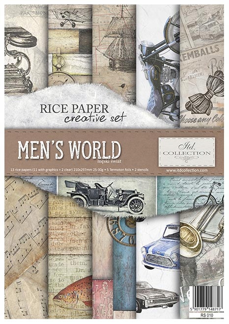 Rýžový papír kreativní sada RS010 Mužský svět