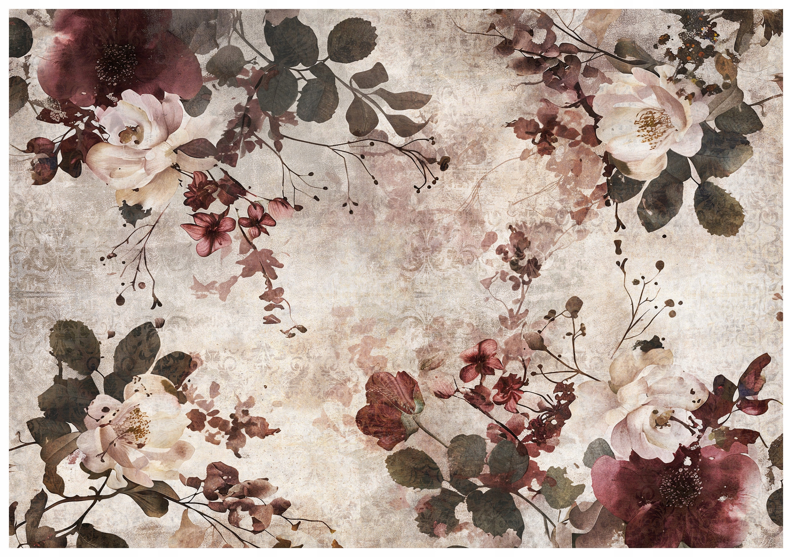 Vliesová fototapeta Květiny Retro a Růže Vintage na zeď 200x140 lepidlo