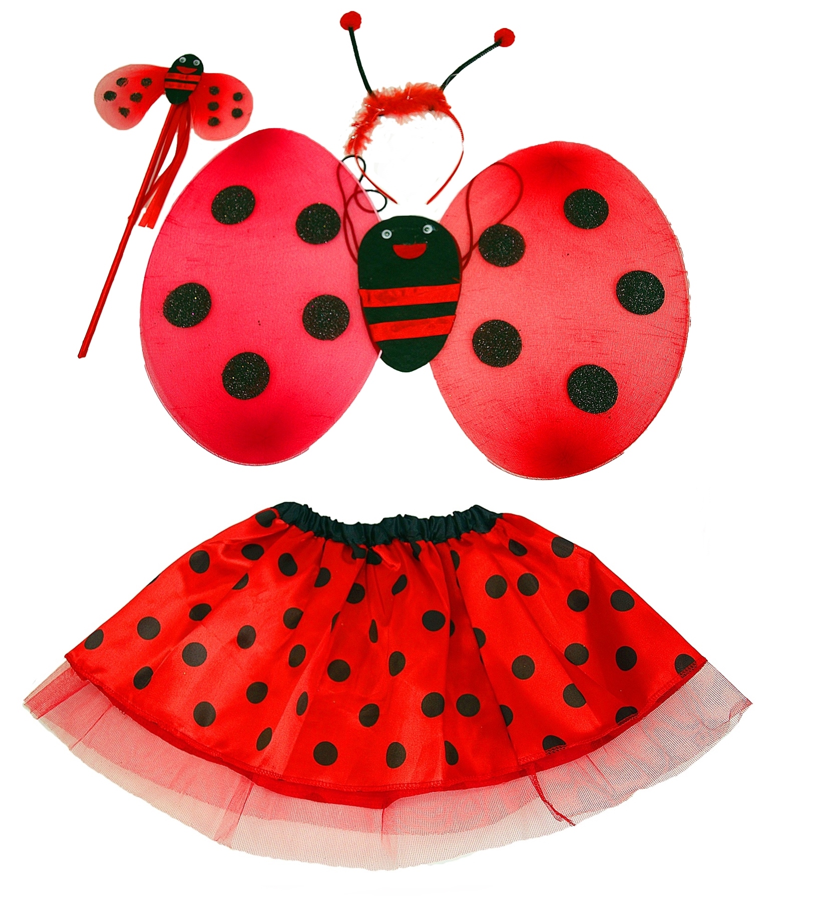 STRÓJ KOSTIUM BIEDRONKI BIEDRONKA spódniczka 2-8 L