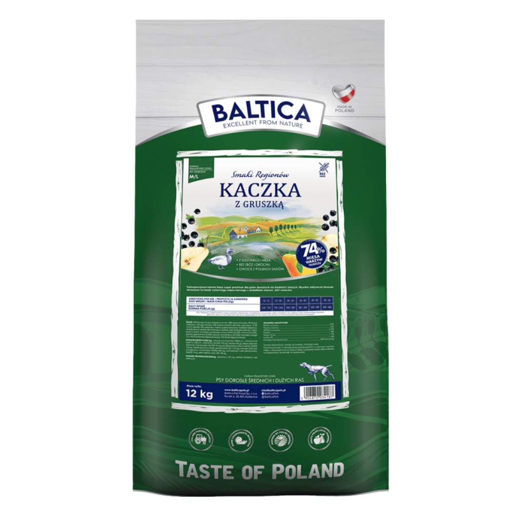 Baltica Smaki Regionów Adult Kaczka z gruszką M/L 12kg