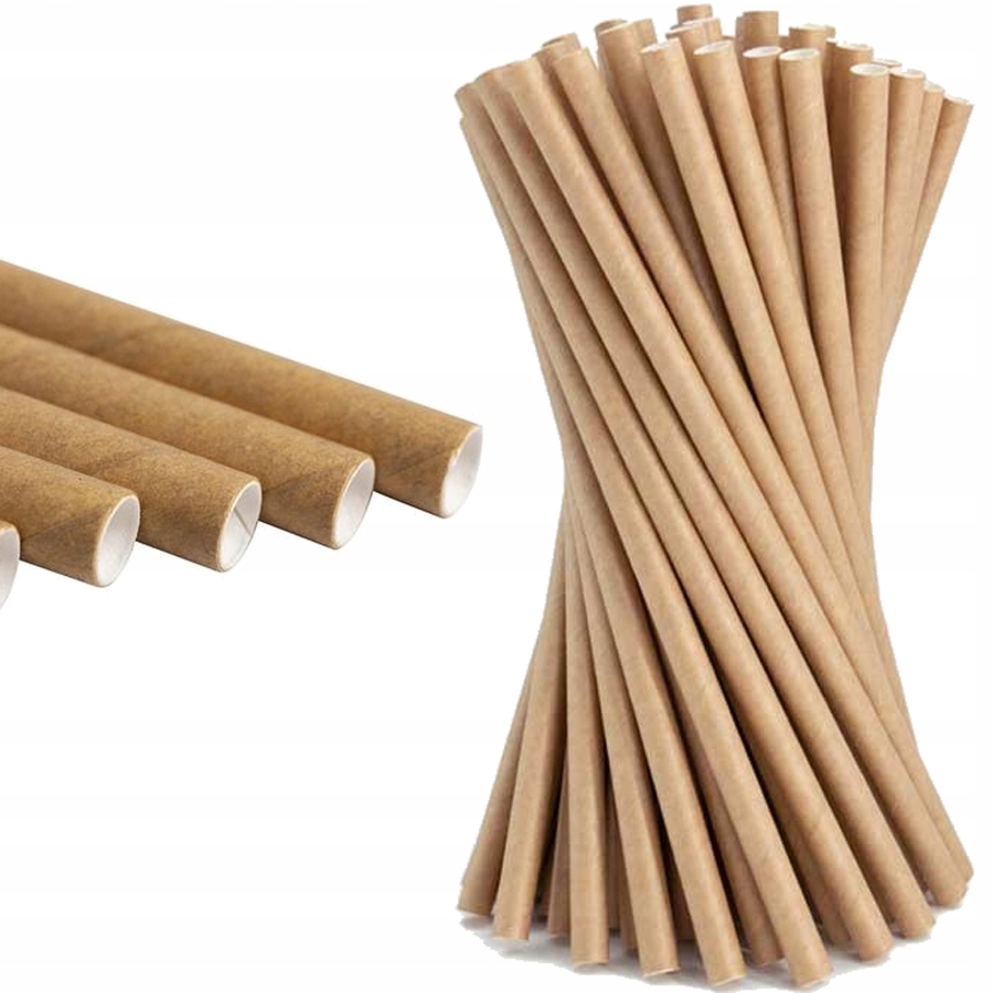 SŁOMKI RURKI PAPIEROWE BIO 25 SZTUK ECO EKOLOGICZNE 20CM BIODEGRADOWALNE Materiał papier