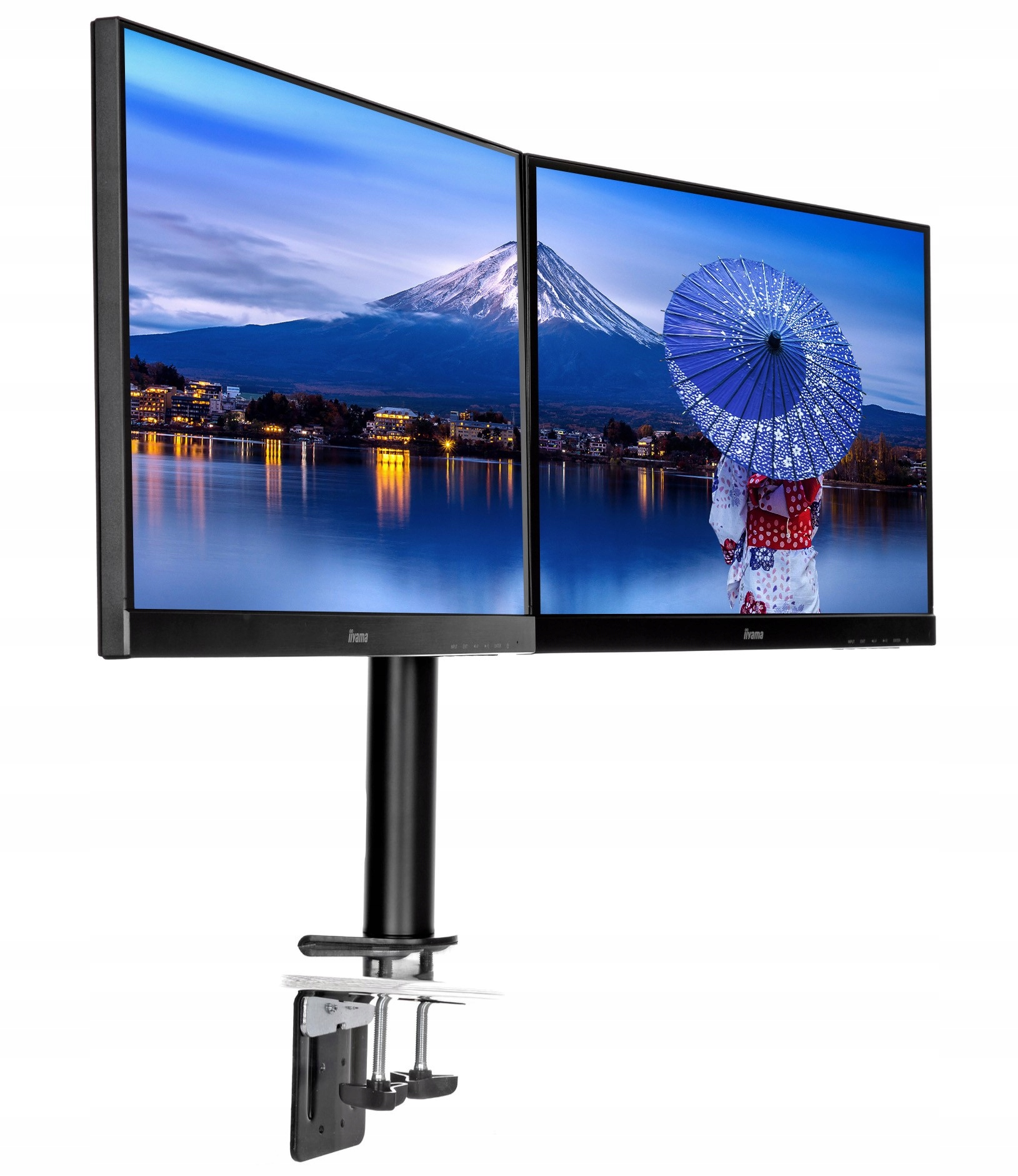 Uchwyt na 2 monitory Iiyama DS1002C-B1