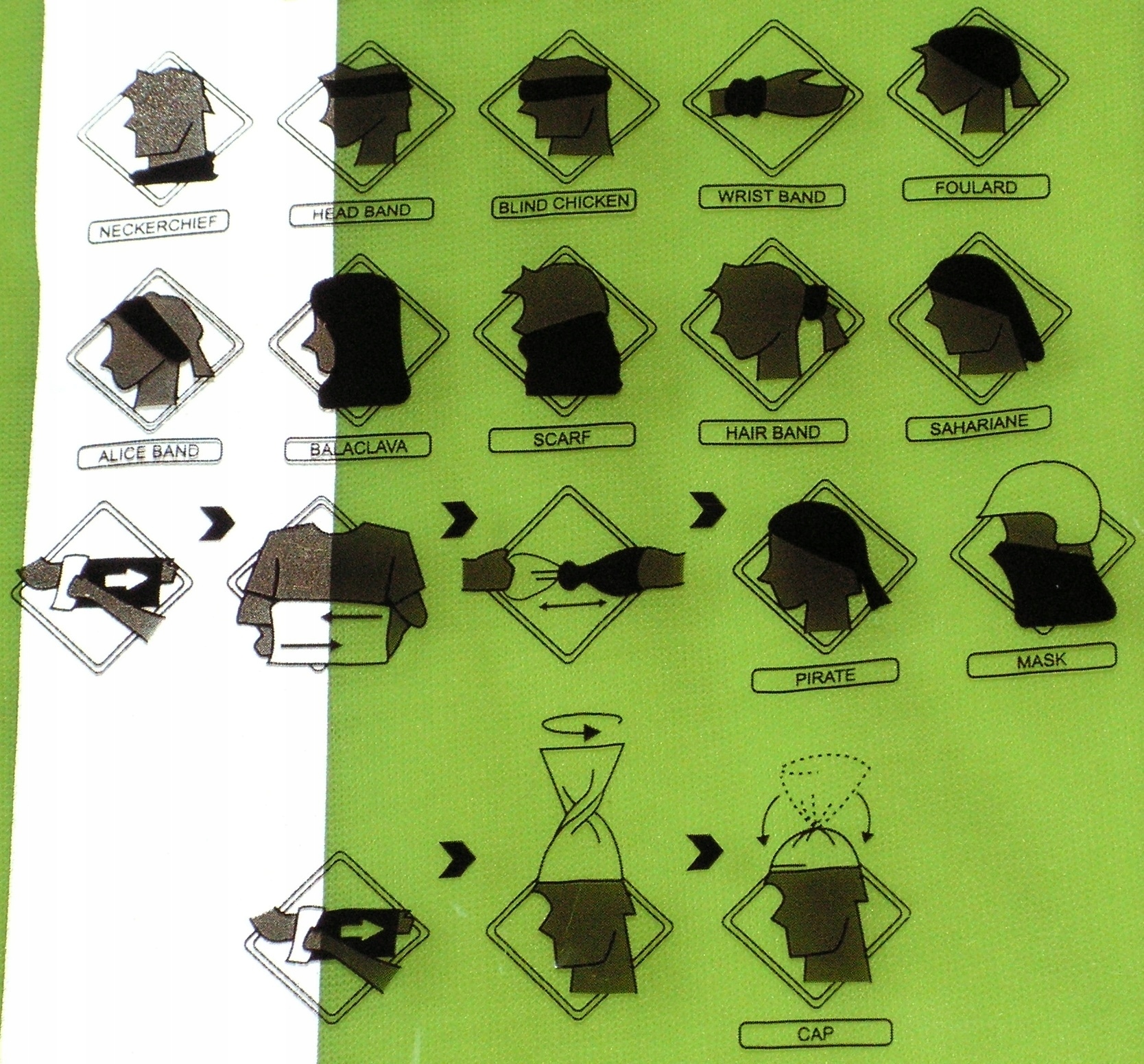 KOMINIARKA KOMIN CHUSTA WIELOFUNKCYJNA BANDANA Rozmiar uniwersalny