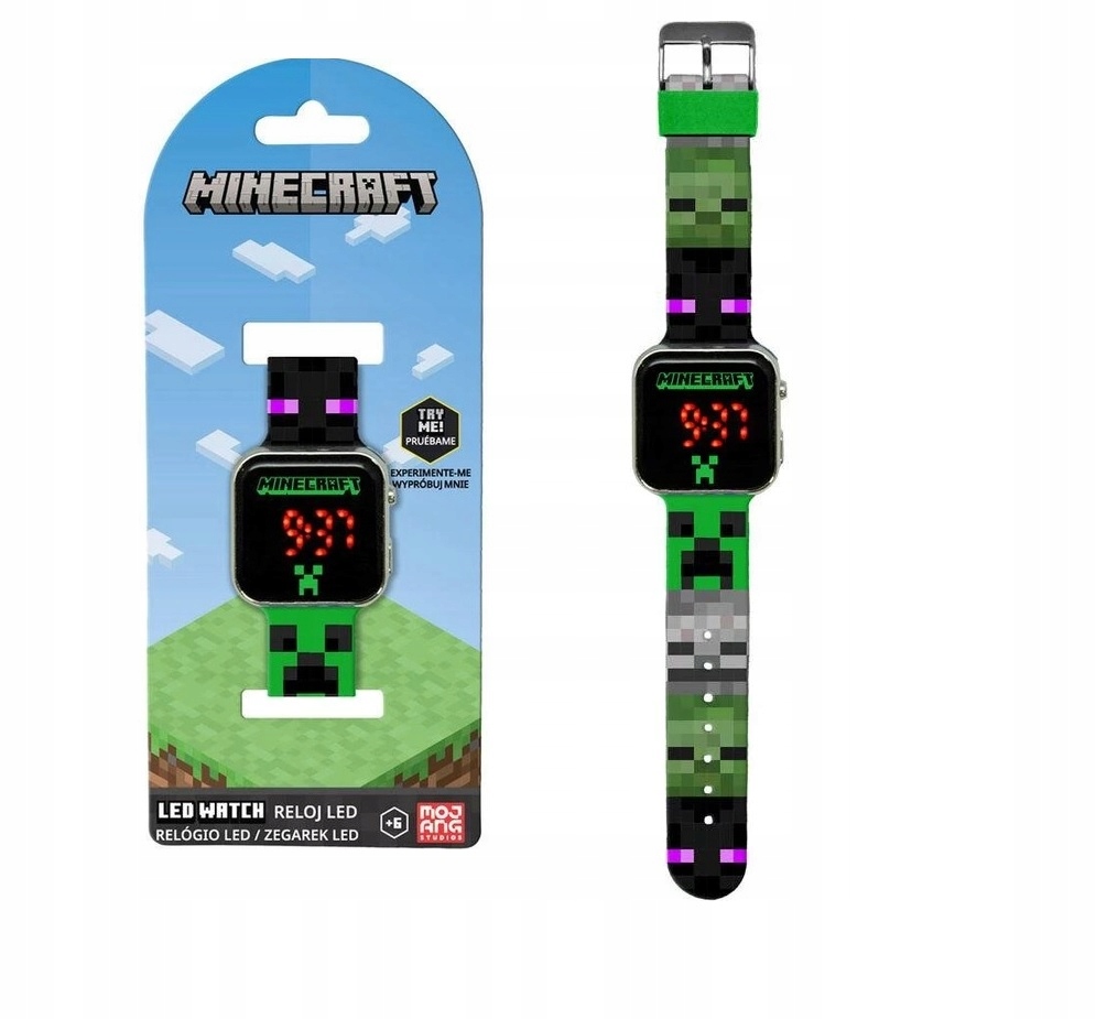 ZEGAREK LED Z KALENDARZEM MINECRAFT MIN4165 Marka Euroswan