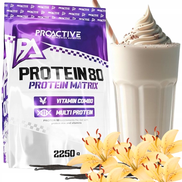 ProActive Protein 80 Bílkoviny 2250 g Vanilia