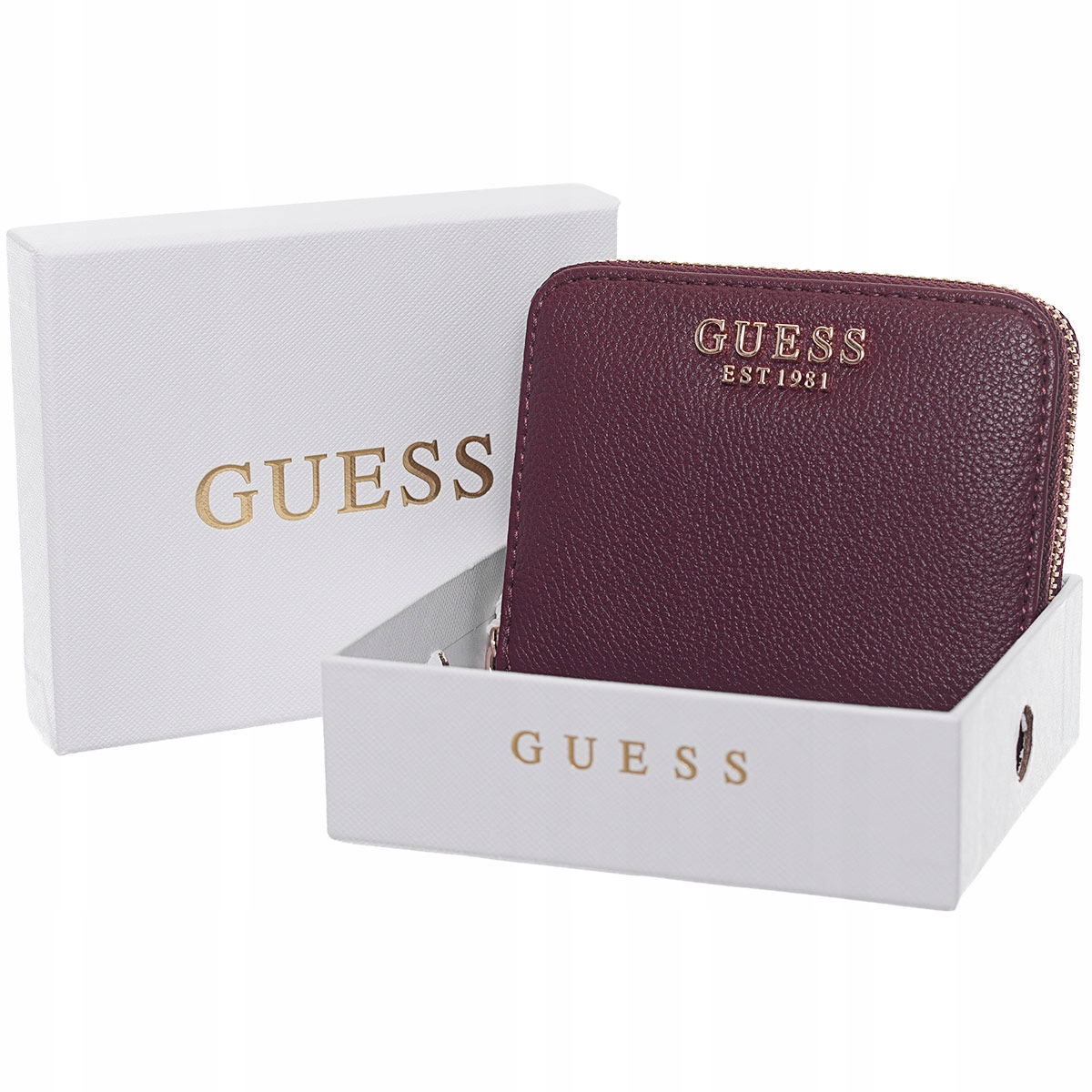 Guess Laurel II Slg Small Zip Bordová