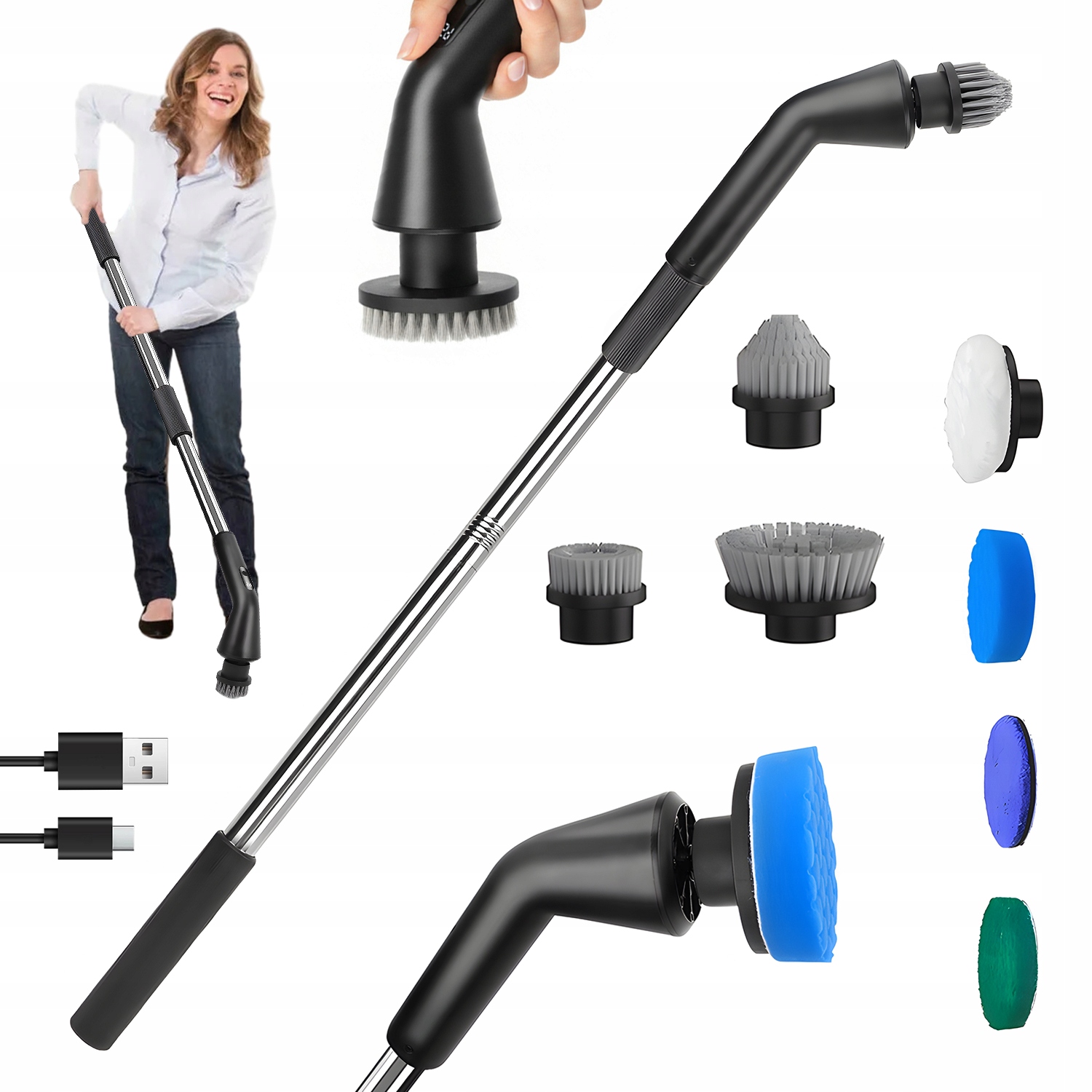 Levně Čisticí Kartáč Pro Kuchyňskou Kuchyň S Baterií 90 Minut