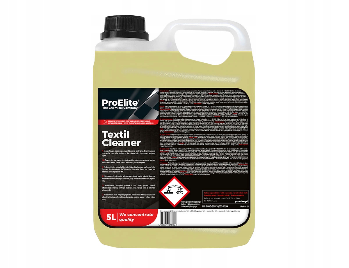 ProElite Textil Cleaner 5l Płyn do prania tapicerki do odkurzaczy piorących