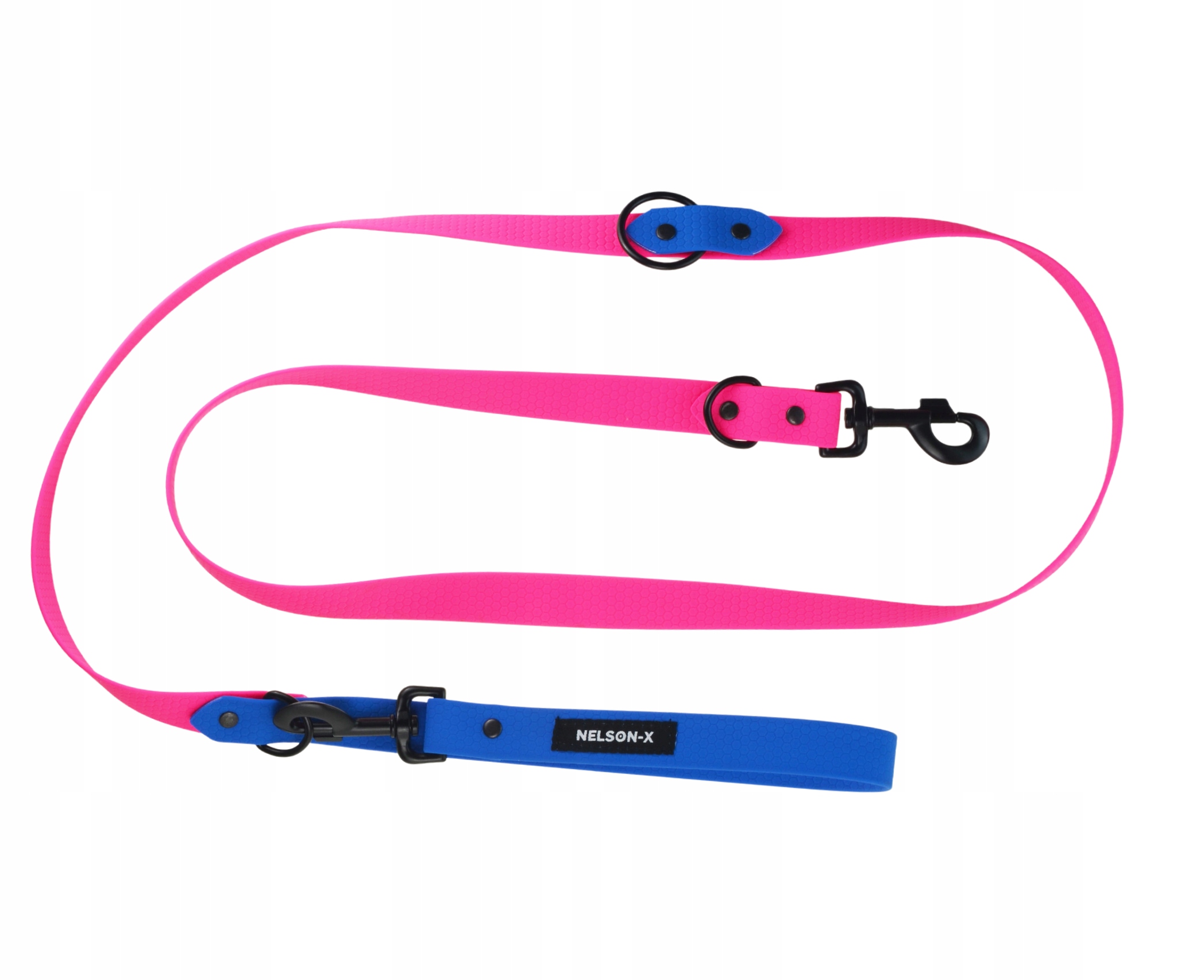 Levně Nelson-x Pvc Darro Biothane Nastavitelné Vodítko 2,5 M/2,5 CM Standardní Černé