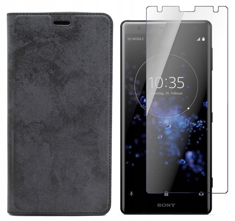 

Etui Smart Magnet do Sony Xperia XZ2 czarn 2+SZKŁO