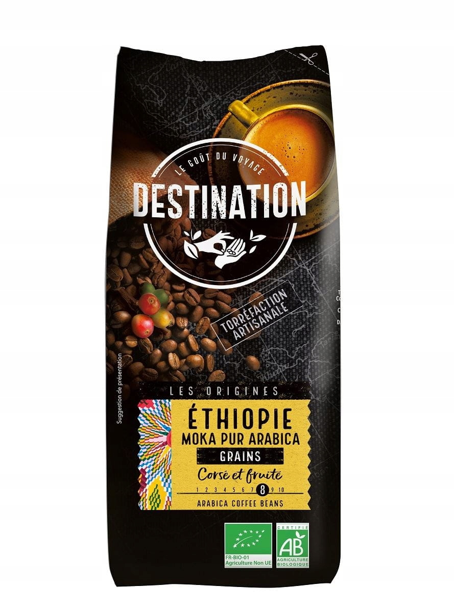 Levně Káva zrnková arabica 100 % Etiopia Fair For Life Bio 1 kg Destination