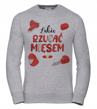 Pánská Mikina Ráda házím masem 2XL Šedá Dárek pro kluka Chlapa pro N