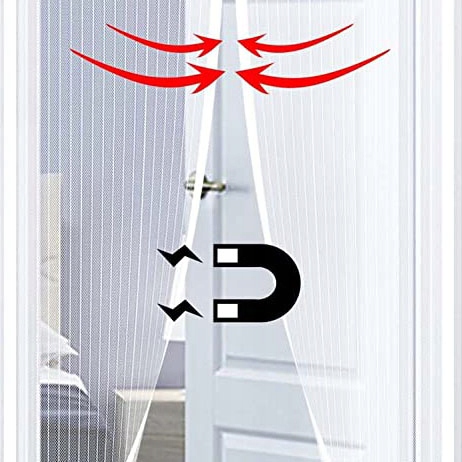 MOSKITIERA MAGNETYCZNA NA DRZWI BALKONOWE OKNO SIATKA Z MAGNESAMI CZARNA Kolor czarny