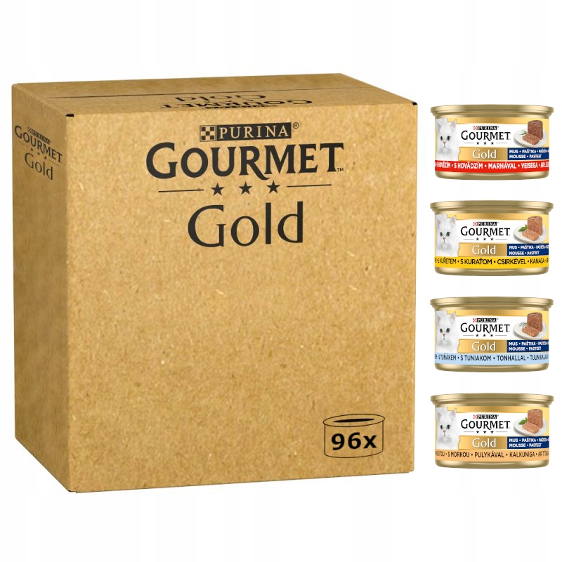 Gourmet Gold Pastete mus MIX Smaków karma 96x 85g