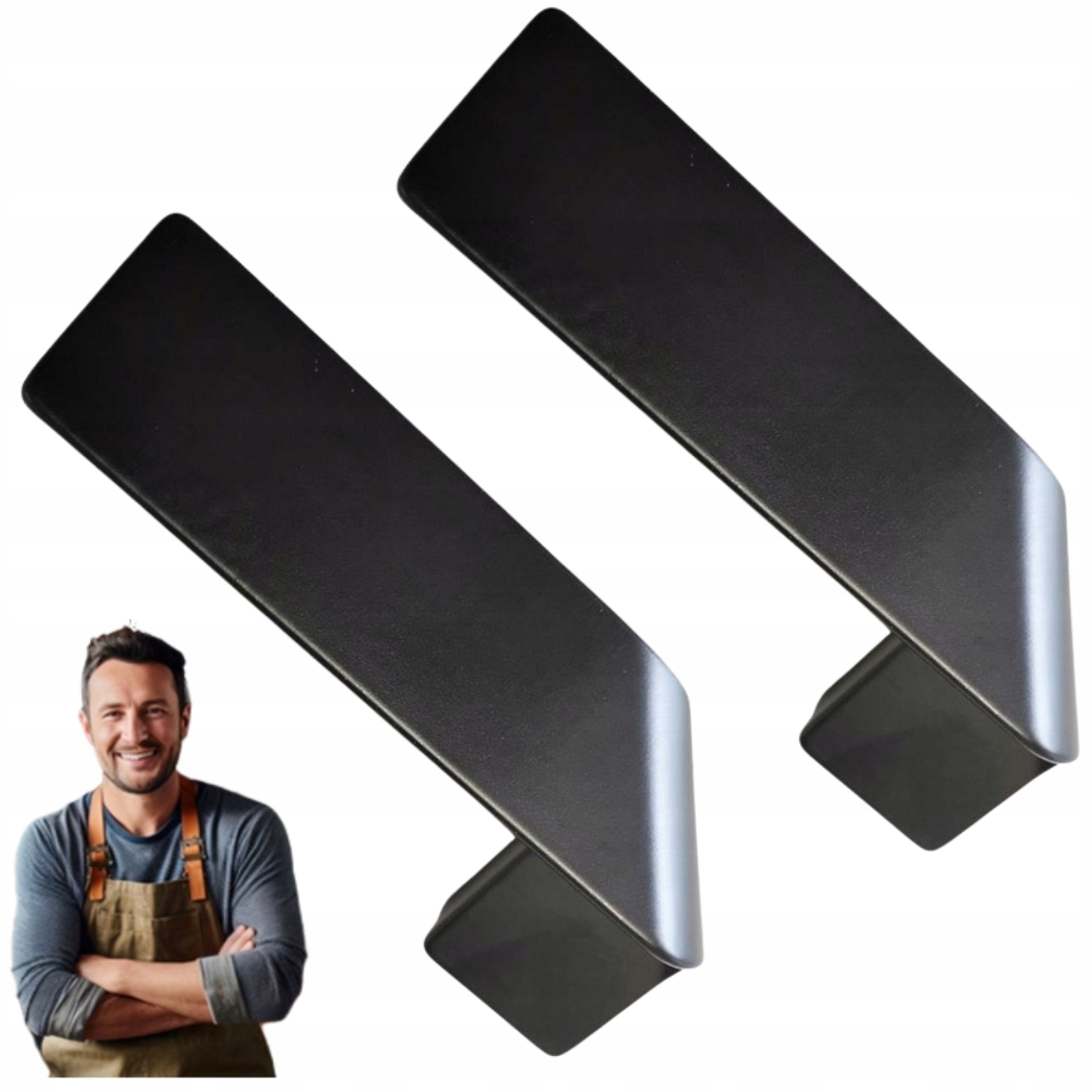 Nábytková Úchytka do skříňky Zásuvky Miwa Levý 100 mm Černý mat 2ks