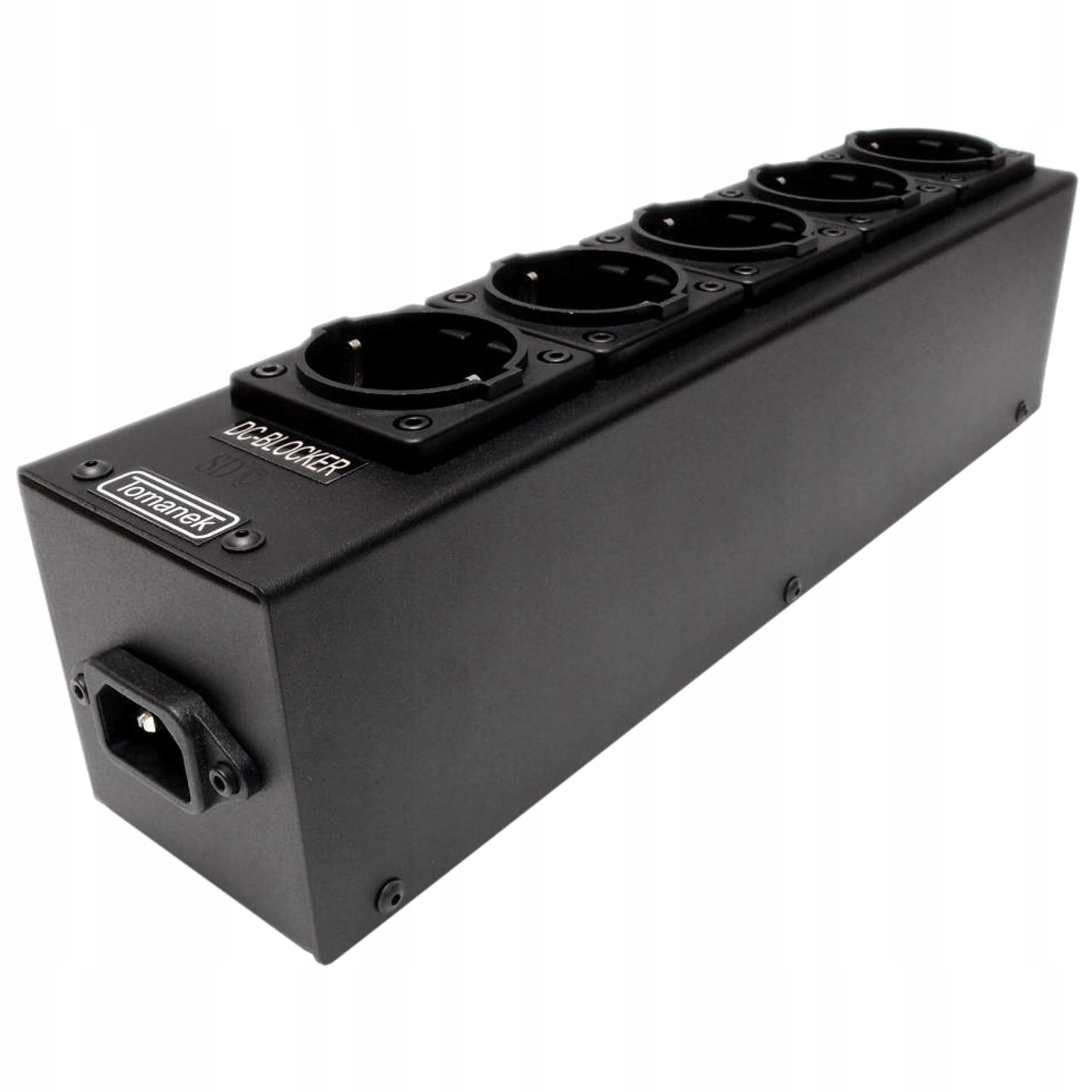 Listwa Zasilająca 4x Filtr Schaffnera 1x DC Blocker Tomanek TAP5S+ Czarna