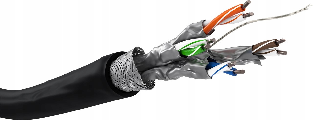 

Kabel sieciowy zewnętrzny Cat 6 S/ftp 100 m