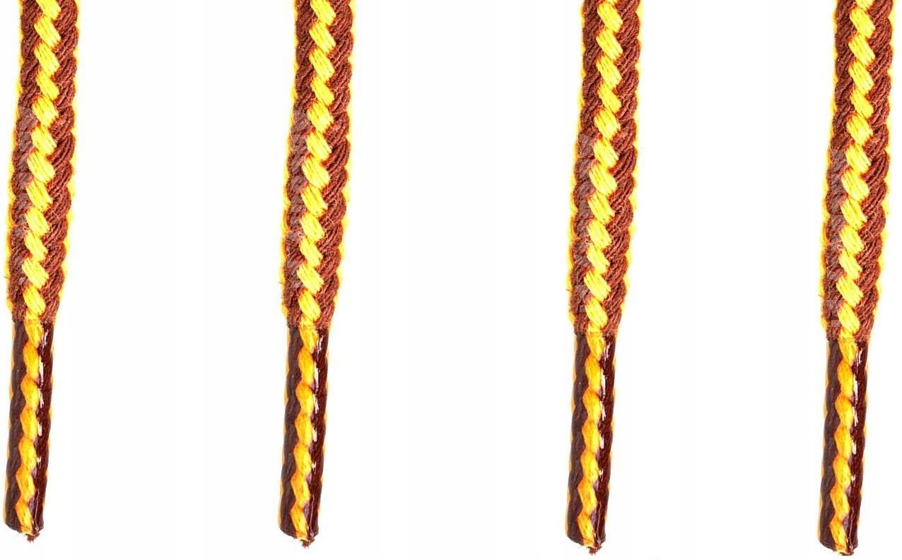 ŻÓŁTO-BRĄZOWE SZNURÓWKI DO BUTÓW ROBOCZYCH 100 CM Odcień kanarkowy
