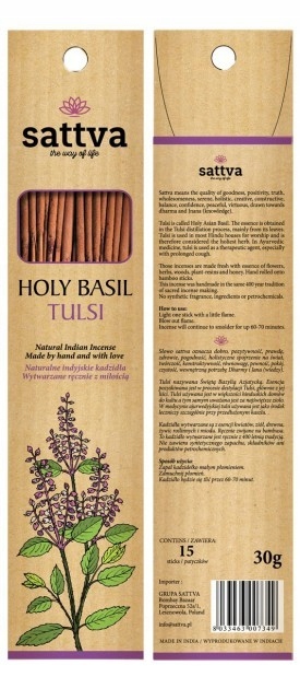 

Święta Bazylia Kadzidełka Tulsi Sattva Ayurveda