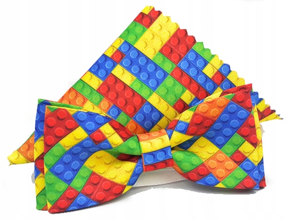 

Mucha Muszka Męska Mała Kolorowa Klocki Lego