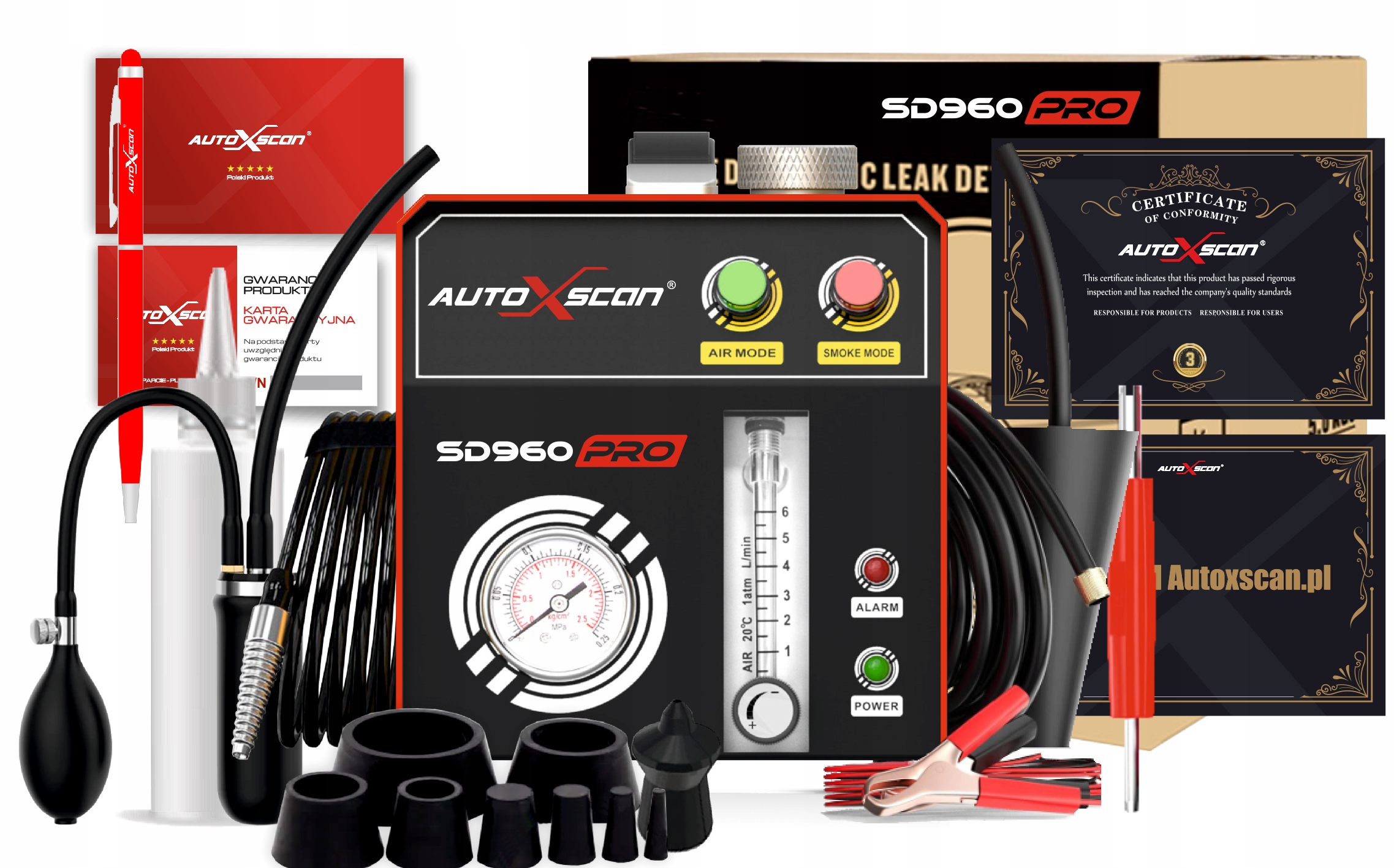 GENERATOR DYMU DO WYKRYWANIA NIESZCZELNOŚCI AUTOXSCAN SD960 PRO Marka AutoXscan