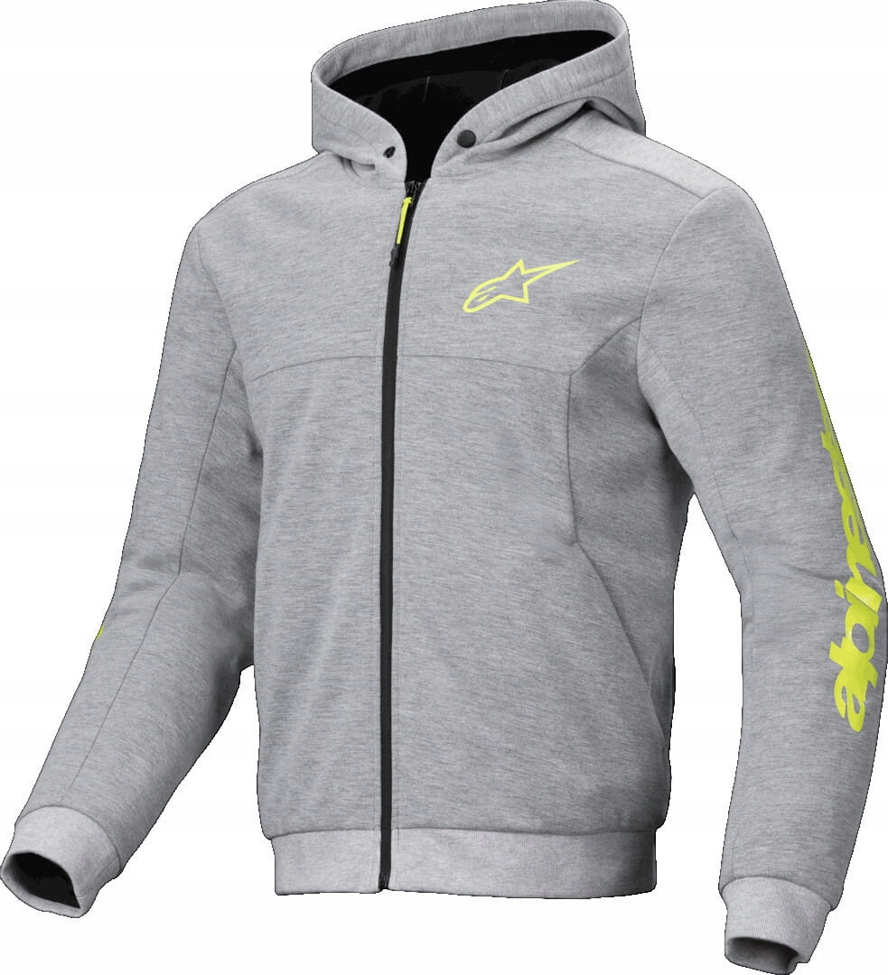 Motocyklová Mikina Alpinestars Chrome V2 Grey/yellow 3XL 4200325-9232-3XL